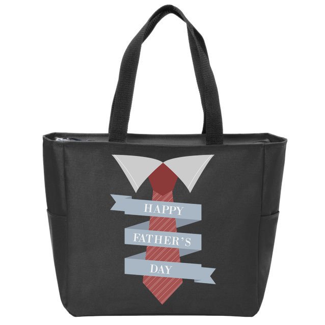 Happy Father's Day Tie Zip Tote Bag