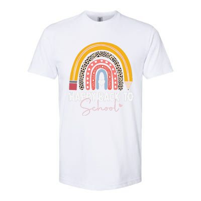 Happy First Day Of School For Teacher Student Rainbow Softstyle® CVC T-Shirt