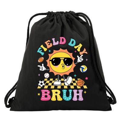 Happy Field Day 2025 Bruh Let The Games Begin Field Trip Drawstring Bag