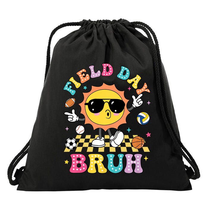 Happy Field Day 2025 Bruh Let The Games Begin Field Trip Drawstring Bag