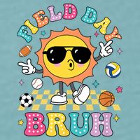 Happy Field Day 2025 Bruh Let The Games Begin Field Trip Sueded Cloud Jersey T-Shirt