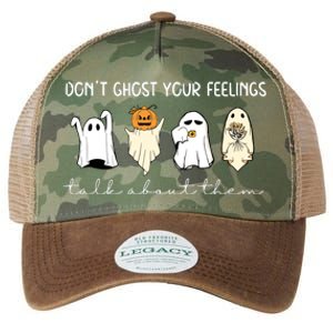 Halloween Funny Dont Ghost Your Feelings Talk About Them Gift Legacy Tie Dye Trucker Hat