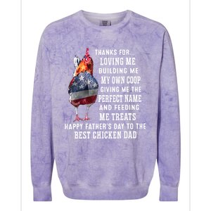 Happy FatherS Day To The Best Chicken Dad Colorblast Crewneck Sweatshirt