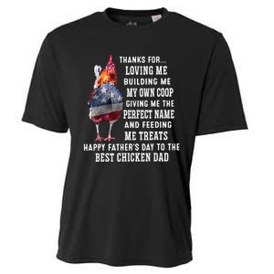 Happy FatherS Day To The Best Chicken Dad Cooling Performance Crew T-Shirt