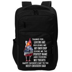 Happy FatherS Day To The Best Chicken Dad Impact Tech Backpack