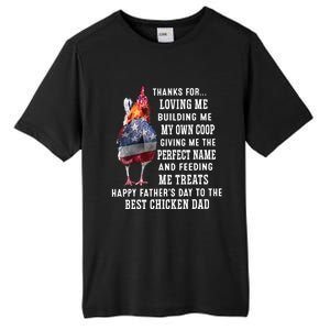 Happy FatherS Day To The Best Chicken Dad Tall Fusion ChromaSoft Performance T-Shirt