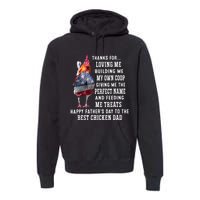 Happy FatherS Day To The Best Chicken Dad Premium Hoodie