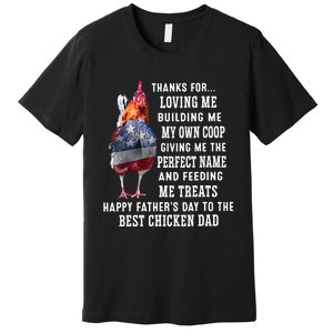 Happy FatherS Day To The Best Chicken Dad Premium T-Shirt