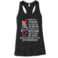 Happy FatherS Day To The Best Chicken Dad Women's Racerback Tank