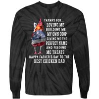 Happy FatherS Day To The Best Chicken Dad Tie-Dye Long Sleeve Shirt