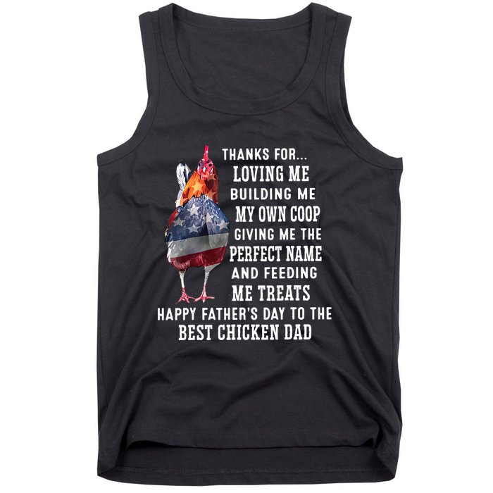 Happy FatherS Day To The Best Chicken Dad Tank Top