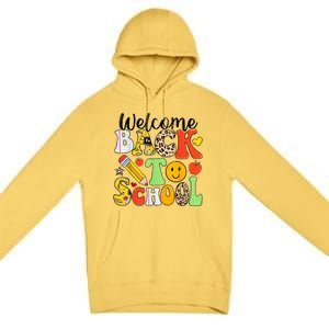 Happy First Day Of School Back To School Excitement Starting Strong School Ad Premium Pullover Hoodie