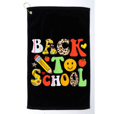 Happy First Day Of School Back To School Excitement Starting Strong School Ad Platinum Collection Golf Towel