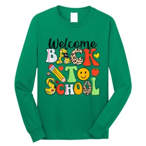 Happy First Day Of School Back To School Excitement Starting Strong School Ad Long Sleeve Shirt