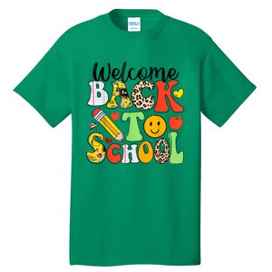 Happy First Day Of School Back To School Excitement Starting Strong School Ad Tall T-Shirt