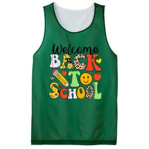 Happy First Day Of School Back To School Excitement Starting Strong School Ad Mesh Reversible Basketball Jersey Tank