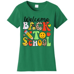 Happy First Day Of School Back To School Excitement Starting Strong School Ad Women's T-Shirt