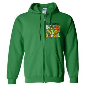 Happy First Day Of School Back To School Excitement Starting Strong School Ad Full Zip Hoodie