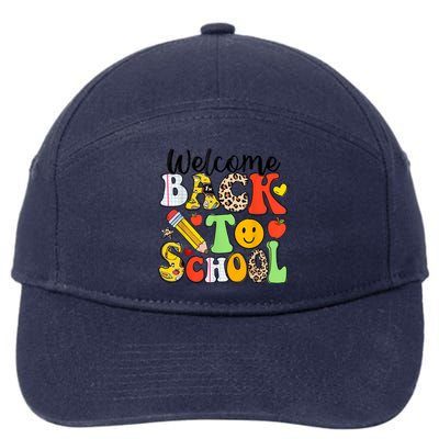 Happy First Day Of School Back To School Excitement Starting Strong School Ad 7-Panel Snapback Hat