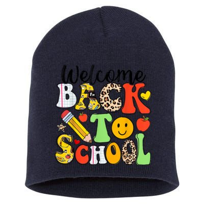 Happy First Day Of School Back To School Excitement Starting Strong School Ad Short Acrylic Beanie