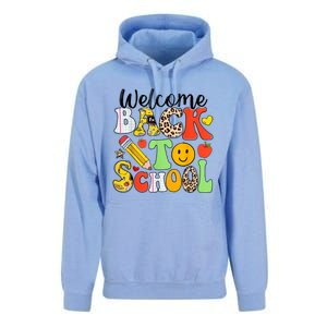 Happy First Day Of School Back To School Excitement Starting Strong School Ad Unisex Surf Hoodie