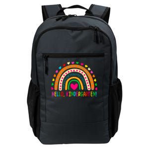 Happy First Day Of School Hello Kindergarten Teacher Rainbow Meaningful Gift Daily Commute Backpack