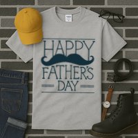 Happy Father's Day Mustache Gift Tall T-Shirt