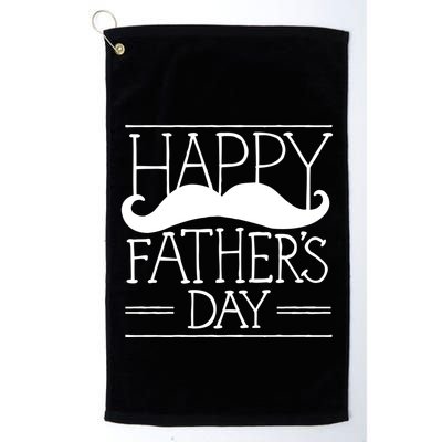 Happy Father's Day Mustache Gift Golf Towel