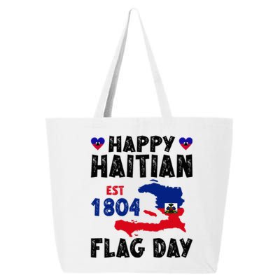 Haiti Flag Day Haitian Map Flag Celebration 25L Jumbo Tote