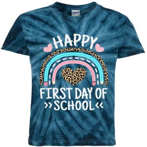 Happy First Day Of School Outfit Rainbow Teacher Student Kids Tie-Dye T-Shirt