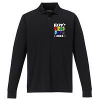 Happy Field Days School Trips Just Here for Dinosaur Student Performance Long Sleeve Polo