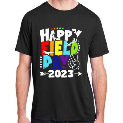 Happy Field Days School Trips Just Here for Dinosaur Student Adult ChromaSoft Performance T-Shirt