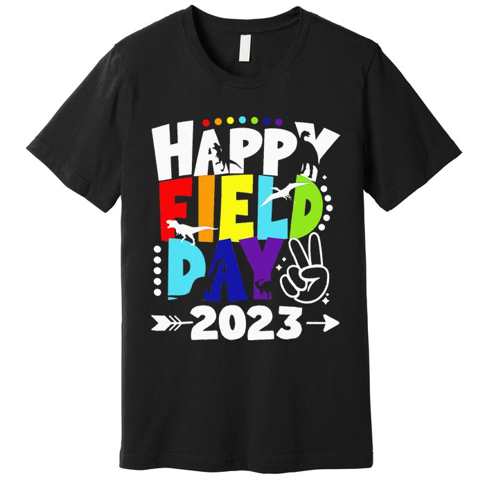 Happy Field Days School Trips Just Here for Dinosaur Student Premium T-Shirt