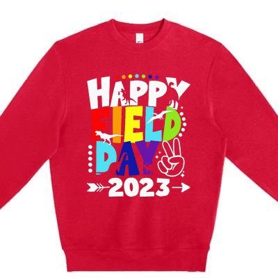 Happy Field Days School Trips Just Here for Dinosaur Student Premium Crewneck Sweatshirt