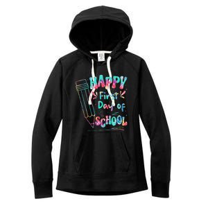 Happy First Day Of School Summers Out For School Women's Fleece Hoodie