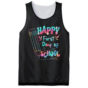 Happy First Day Of School Summers Out For School Mesh Reversible Basketball Jersey Tank