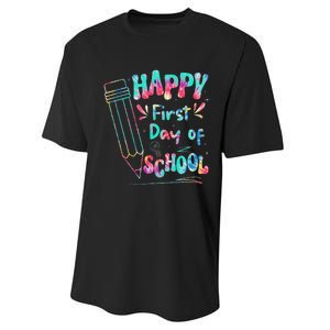 Happy First Day Of School Summers Out For School Performance Sprint T-Shirt