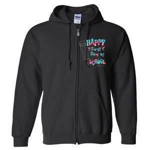 Happy First Day Of School Summers Out For School Full Zip Hoodie