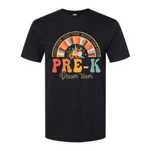 Happy First Day Pre K Team Teacher Kids 60s 70s Hippie Retro Softstyle CVC T-Shirt