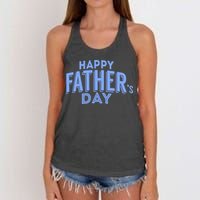 Happy Father's Day Gift For Dad Women's Knotted Racerback Tank