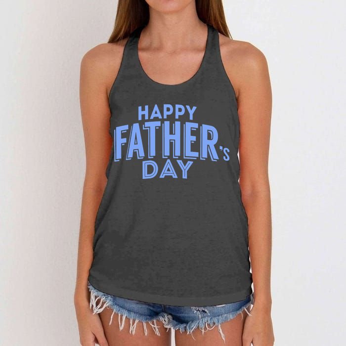 Happy Father's Day Gift For Dad Women's Knotted Racerback Tank