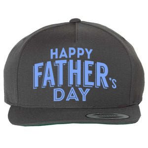 Happy Father's Day Gift For Dad Wool Snapback Cap