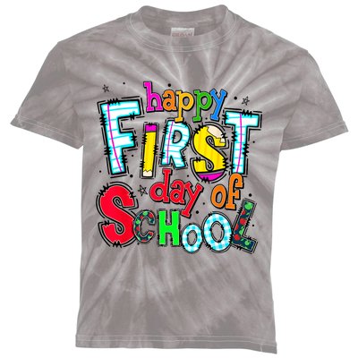 Happy First Day Of School Gifts Students Teachers Kids Tie-Dye T-Shirt