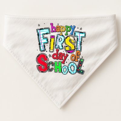 Happy First Day Of School Gifts Students Teachers USA-Made Doggie Bandana