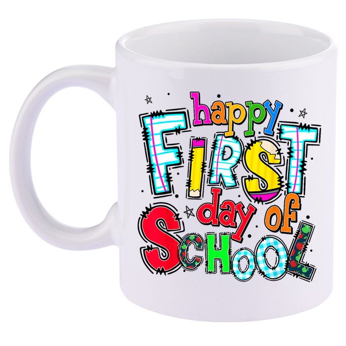 Happy First Day Of School Gifts Students Teachers 11oz C Handle Ceramic Mug
