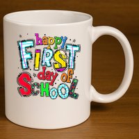 Happy First Day Of School Gifts Students Teachers 11oz C Handle Ceramic Mug