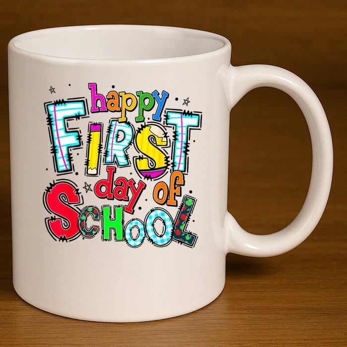 Happy First Day Of School Gifts Students Teachers 11oz C Handle Ceramic Mug
