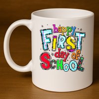 Happy First Day Of School Gifts Students Teachers 11oz C Handle Ceramic Mug
