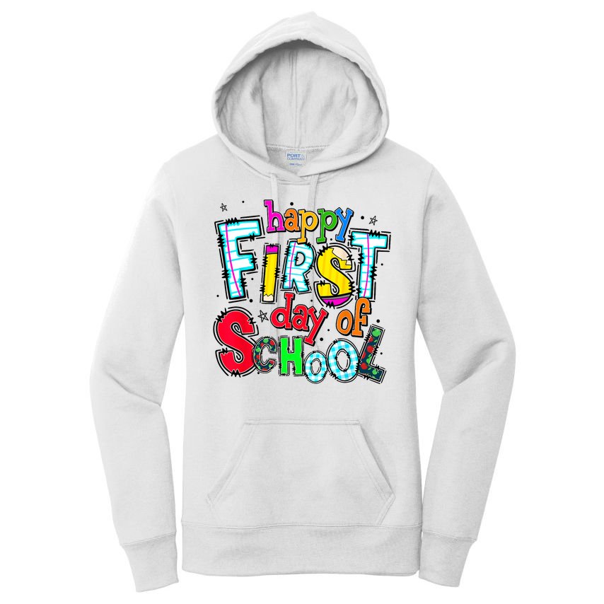 Happy First Day Of School Gifts Students Teachers Women's Pullover Hoodie