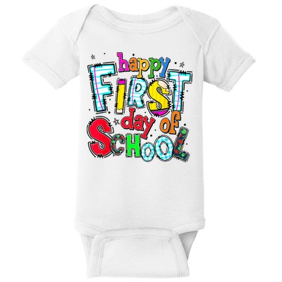 Happy First Day Of School Gifts Students Teachers Baby Bodysuit